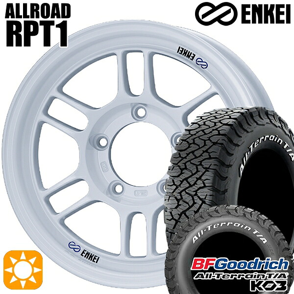 【取付対象】215/70R16 100/97S RWL BFグッドリッチ オールテレーン T/A KO3 ENKEI エンケイ オールロード RPT1 ホワイト 16インチ 5.5J 5H139.7 サマータイヤホイールセット |格安タイヤホイールジャストパーツ