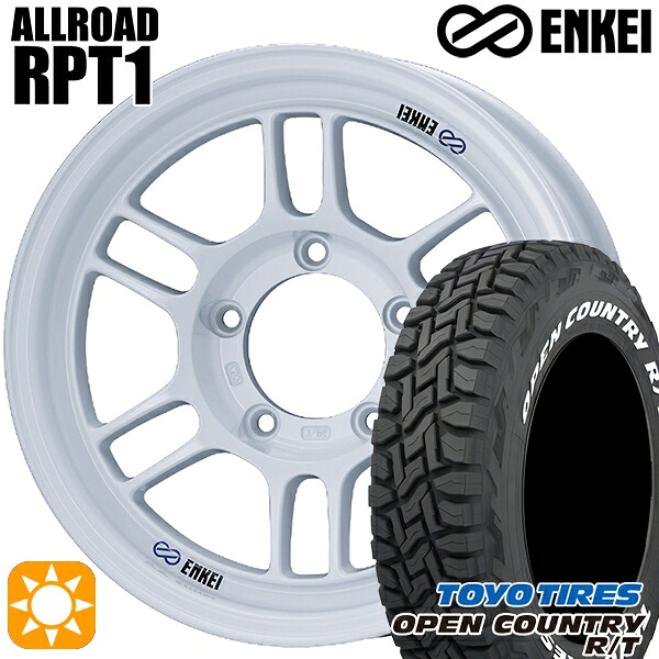 【取付対象】235/70R16 106Q トーヨー オープンカントリー R/T ホワイトレター ENKEI エンケイ オールロード RPT1 ホワイト 16インチ 6.0J 5H139.7 サマータイヤホイールセット |格安タイヤホイールジャストパーツ
