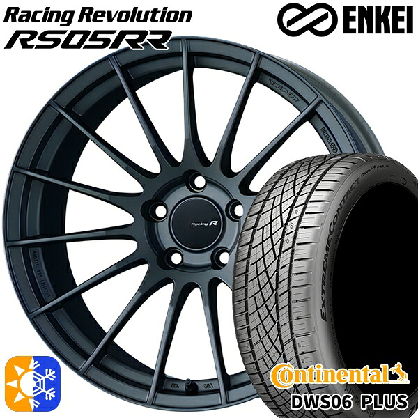 235/50R18 97W コンチネンタル DWS06+ SUV ENKEI レーシングレボリューションRS05RR マットダークガンメタリック 18インチ 8.5J 5H114.3 オールシーズンタイヤホイールセット