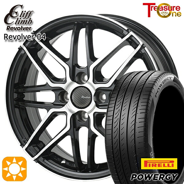 【取付対象】フィット アクア 185/60R15 84H ピレリ パワジー トレジャーワン クリフクライム リボルバー04 BP 15インチ 5.5J 4H100 サマータイヤホイールセット