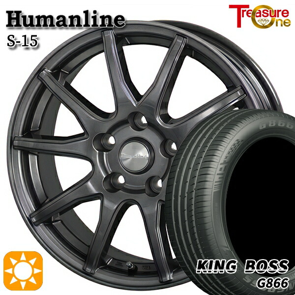 【取付対象】20/30系アルファードヴェルファイア 235/50R18 101W XL キングボス G866 トレジャーワン ヒューマンライン S15 ガンメタブラック 18インチ 7.0J 5H114.3 サマータイヤホイールセット |格安タイヤホイールジャストパーツ