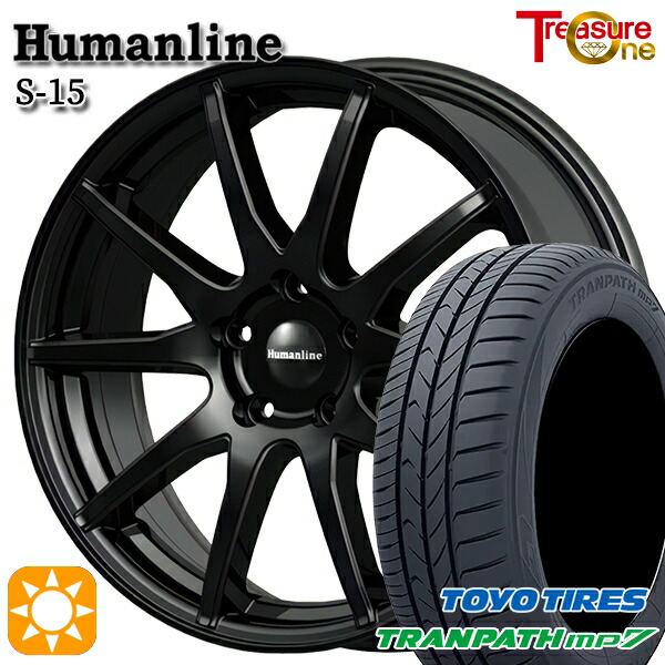 【取付対象】20/30系アルファードヴェルファイア 235/50R18 101V トーヨー トランパス mp7 トレジャーワン ヒューマンライン S15 ブラック 18インチ 7.0J 5H114.3 サマータイヤホイールセット |格安タイヤホイールジャストパーツ