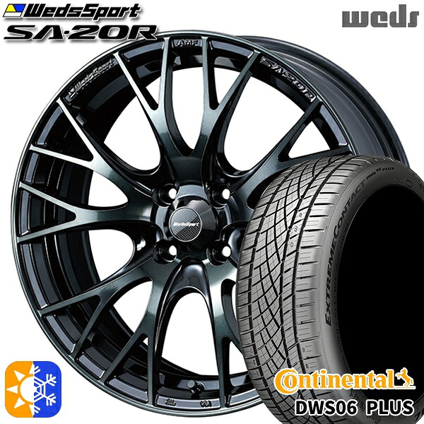 アクア ヤリス 195/50R16 84W コンチネンタル DWS06+ Weds ウェッズスポーツ SA20R WBC（ウォースブラッククリアー） 16インチ 6.5J 4H100 オールシーズンタイヤホイールセット