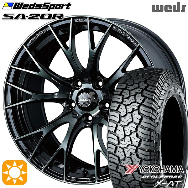 【取付対象】デリカD5 LT215/70R16 100/97Q ヨコハマ ジオランダー X-AT G016 Weds ウェッズスポーツ SA20R WBC(ウォースブラッククリアー) 16インチ 7.0J 5H114.3 サマータイヤホイールセット |格安タイヤホイールジャストパーツ
