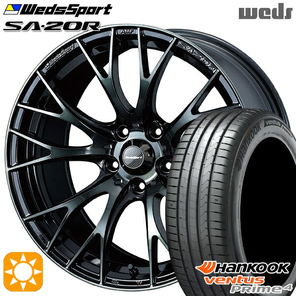 【取付対象】225/65R17 102H ハンコック veNtus PRime4 K135A Weds ウェッズスポーツ SA20R WBC（ウォースブラッククリアー） 17インチ 7.0J 5H114.3 サマータイヤホイールセット