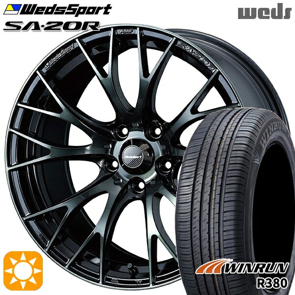 【取付対象】ヤリスクロス 205/65R16 95H ウィンラン R380 Weds ウェッズスポーツ SA20R WBC（ウォースブラッククリアー） 16インチ 7.0J 5H114.3 サマータイヤホイールセット