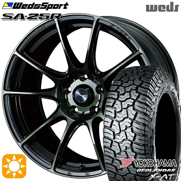 【取付対象】デリカD5 LT215/70R16 100/97Q ヨコハマ ジオランダー X-AT G016 Weds ウェッズスポーツ SA25R WBC (ウォースブラッククリアー) 16インチ 7.0J 5H114.3 サマータイヤホイールセット ｜格安タイヤホイールジャストパーツ 103,050円