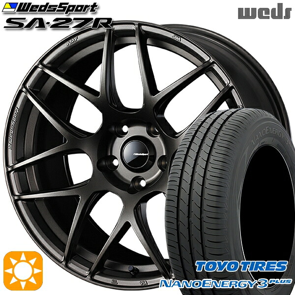 【取付対象】215/40R18 85W トーヨー ナノエナジー3プラス Weds ウェッズスポーツ SA27R EJ-BRONZE（EJプロンズ） 18インチ 7.5J 5H114.3 サマータイヤホイールセット