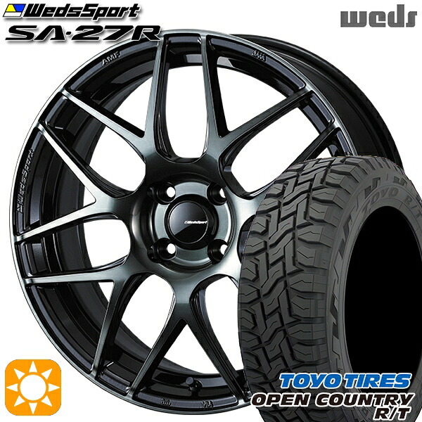 【取付対象】アクア クロスビー 175/60R16 82Q トーヨー オープンカントリー R/T Weds ウェッズスポーツ SA27R WBC（ウォースブラッククリアー） 16インチ 6.5J 4H100 サマータイヤホイールセット ｜格安タイヤホイールジャストパーツ 89,485円