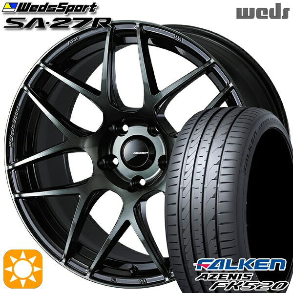 【取付対象】235/50R18 102W XL ファルケン アゼニス FK520 Weds ウェッズスポーツ SA27R WBC(ウォースブラッククリアー) 18インチ 7.5J 5H114.3 サマータイヤホイールセット