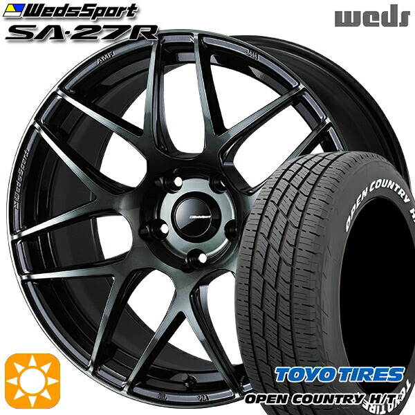 【取付対象】C-HR カローラクロス 215/60R17 96H トーヨー オープンカントリー H/T2 WL Weds ウェッズスポーツ SA27R WBC（ウォースブラッククリアー） 17インチ 7.0J 5H114.3 サマータイヤホイールセット