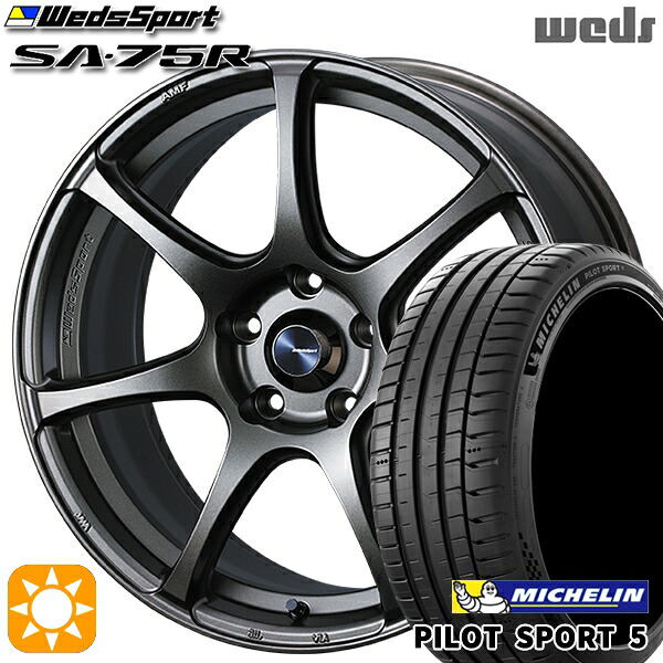 【取付対象】アイシス ノア 215/45R17 91Y XL ミシュラン パイロットスポーツ5 Weds ウェッズスポーツ SA75R EJ-BRONZE (イージェーブロンズ) 17インチ 7.0J 5H114.3 サマータイヤホイールセット