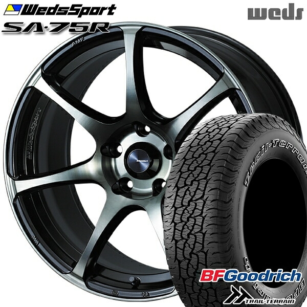 【取付対象】225/65R17 102T ORWL BFグッドリッチ トレールテレーン Weds ウェッズスポーツ SA75R WBC (ウォースブラッククリアー) 17インチ 7.0J 5H114.3 サマータイヤホイールセット 109,950円