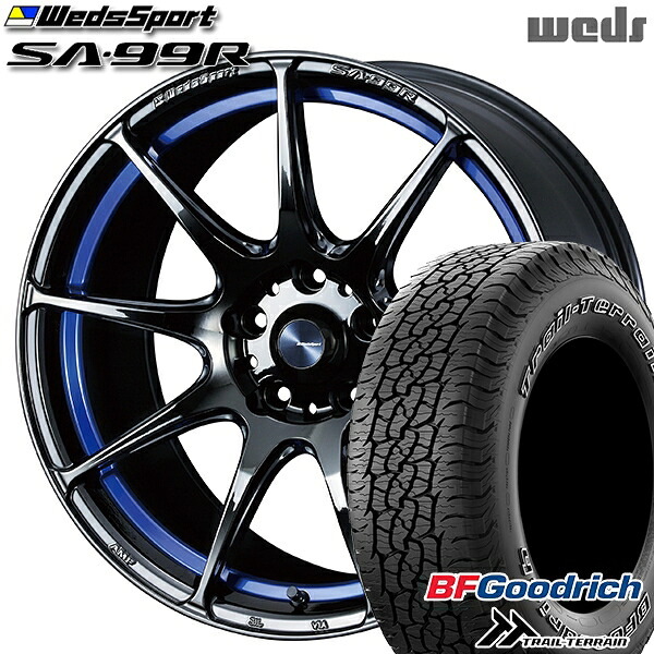 【取付対象】245/65R17 111T ORWL BFグッドリッチ トレールテレーン Weds ウェッズスポーツ SA99R BLCII (ブルーライトクロームツー) 17インチ 7.5J 5H114.3 サマータイヤホイールセット