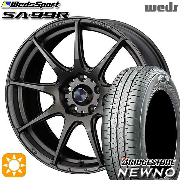 【取付対象】235/50R18 97V ブリヂストン ニューノ Weds ウェッズスポーツ SA99R EJ-ブロンズ 18インチ 8.0J 5H114.3 サマータイヤホイールセット |格安タイヤホイールジャストパーツ