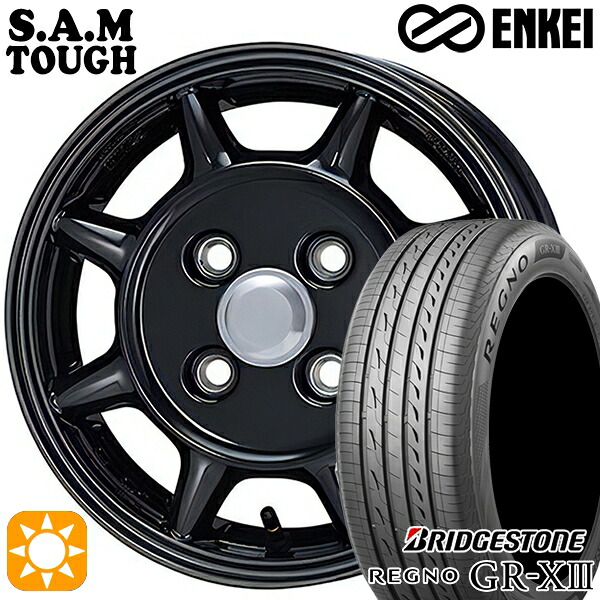 【取付対象】165/65R14 79S ブリヂストン レグノ GR-X3 ENKEI S.A.M タフ ブラック 14インチ 5.0J 4H100 サマータイヤホイールセット