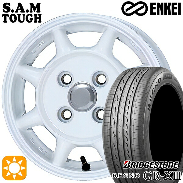 【取付対象】165/65R14 79S ブリヂストン レグノ GR-X3 ENKEI S.A.M タフ ホワイト 14インチ 5.0J 4H100 サマータイヤホイールセット 62,975円