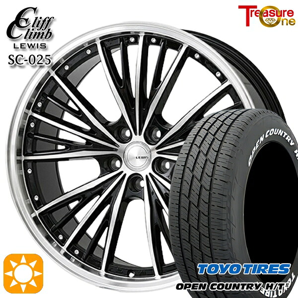 【取付対象】235/60R18 103H トーヨー オープンカントリー H/T2 WL トレジャーワン クリフクライム ルイス SC025 18インチ 7.0J 5H114.3 サマータイヤホイールセット