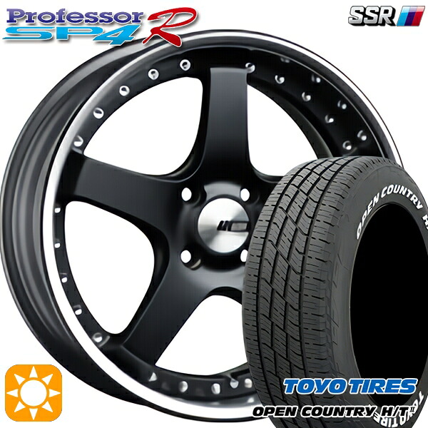【取付対象】215/70R16 100H トーヨー オープンカントリー H/T2 WL SSR プロフェッサー SP4R フラットブラック 16インチ 6.0J 4H100 サマータイヤホイールセット