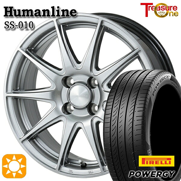 【取付対象】165/55R15 75H ピレリ パワジー トレジャーワン ヒューマンライン SS010 ダークグレー 15インチ 4.5J 4H100 +45 サマータイヤホイールセット |格安タイヤホイールジャストパーツ