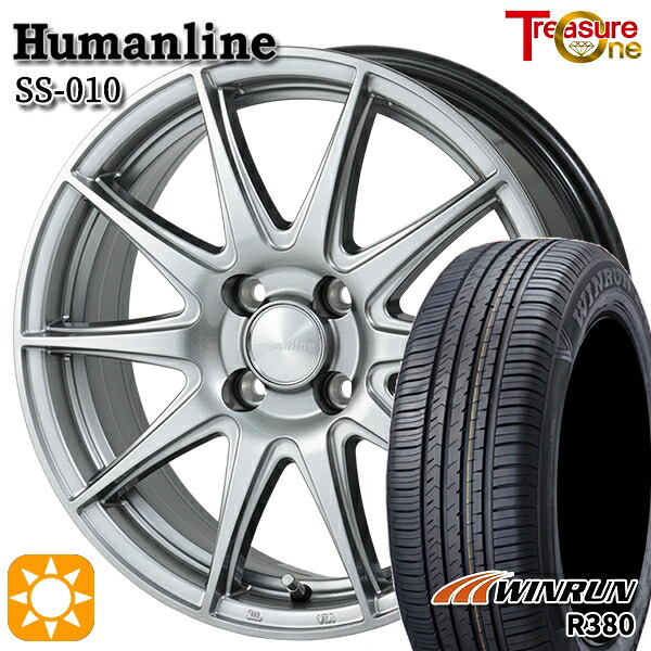 【取付対象】タンク ルーミー 165/65R14 79T ウィンラン R380 トレジャーワン ヒューマンライン SS010 ダークグレー 14インチ 5.5J 4H100 サマータイヤホイールセット 28,795円
