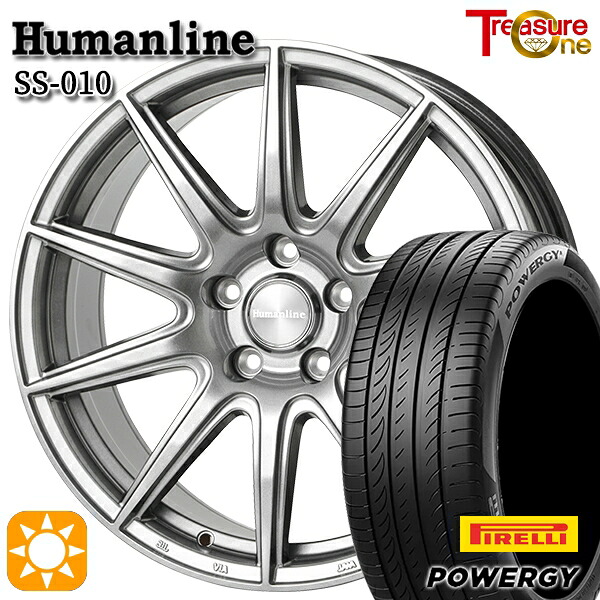 【取付対象】225/40R18 92W XL ピレリ パワジー トレジャーワン ヒューマンライン SS010 ダークグレー 18インチ 7.0J 5H114.3 +48/+53 サマータイヤホイールセット |格安タイヤホイールジャストパーツ