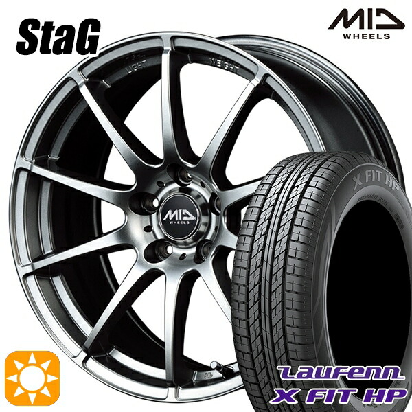 【取付対象】215/60R17 96H ラウフェン X FIT HP LA41 MID シュナイダー スタッグ メタリックグレー 17インチ 7.0J 5H114.3 サマータイヤホイールセット