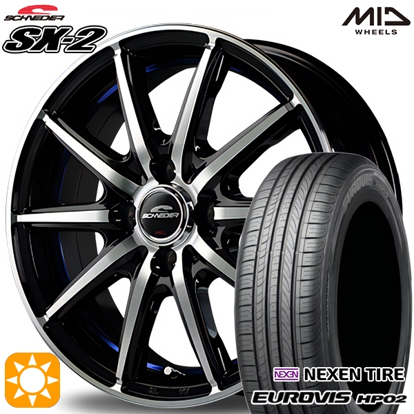 シュナイダ 155/65R14 GT AE51 サマータイヤ ホイール4本セット フジ