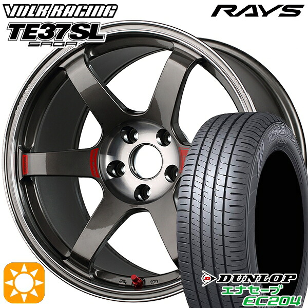 【取付対象】195/50R16 88V XL ダンロップ エナセーブ EC204 RAYS ボルクレーシング TE37 ソニック SL PG 16インチ 6.0J 4H100 サマータイヤホイールセット