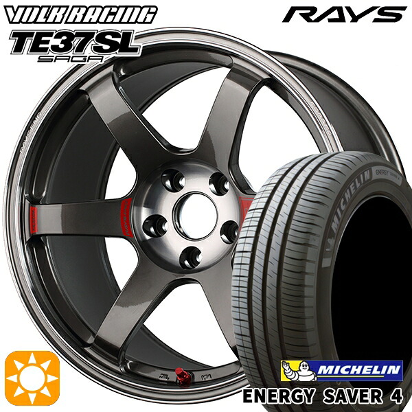 【取付対象】175/60R16 86H XL ミシュラン エナジーセイバー4 RAYS ボルクレーシング TE37 ソニック SL PG 16インチ 6.0J 4H100 サマータイヤホイールセット