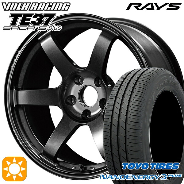 【取付対象】215/45R17 87W トーヨー ナノエナジー3プラス RAYS ボルクレーシング TE37 サーガ S-プラス MM 17インチ 7.5J 5H100 サマータイヤホイールセット |格安タイヤホイールジャストパーツ