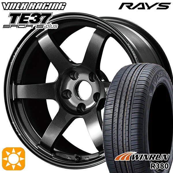 【取付対象】C-HR カローラクロス 215/60R17 96V ウィンラン R380 RAYS ボルクレーシング TE37 サーガ S-プラス MM 17インチ 7.5J 5H114.3 サマータイヤホイールセット