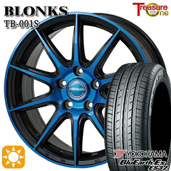 【取付対象】ジェイド アクセラ 225/40R18 92W XL ヨコハマ ブルーアース ES32 トレジャーワン ブロンクス TB001S ブルークリア 18インチ 7.0J 5H114.3 サマータイヤホイールセット ｜格安タイヤホイールジャストパーツ