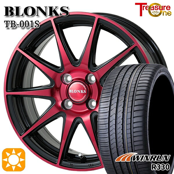 【取付対象】タンク ルーミー 195/45R16 84V XL ウィンラン R330 トレジャーワン ブロンクス TB001S レッドクリア 16インチ 6.0J 4H100 サマータイヤホイールセット 41,470円