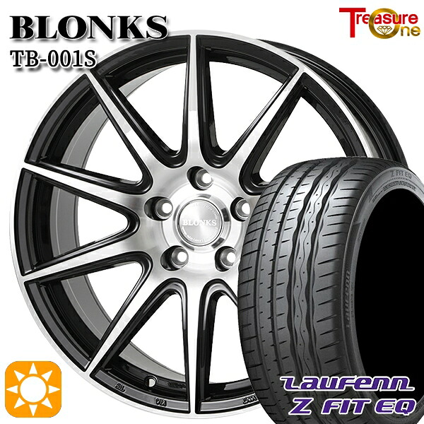 【取付対象】225/45R18 95Y XL ラウフェン Z FIT EQ LK03 トレジャーワン ブロンクス TB001S ブラックポリッシュ 18インチ 7.0J 5H114.3 +48/+53 サマータイヤホイールセット |格安タイヤホイールジャストパーツ