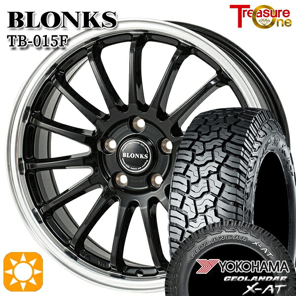 【取付対象】235/70R16 104/101Q ヨコハマ ジオランダー X-AT G016 アウトラインホワイトレター トレジャーワン ブロンクス TB015F BK/RP 16インチ 6.5J 5H114.3 サマータイヤホイールセット