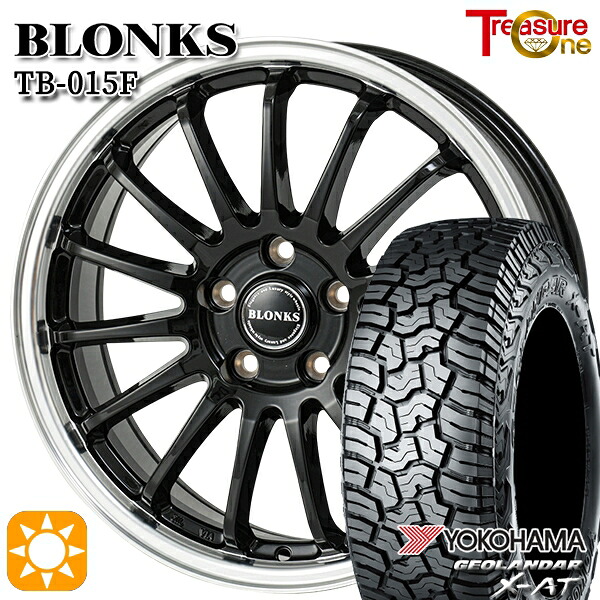 【取付対象】デリカD5 215/70R16 100/97Q ヨコハマ ジオランダー X-AT G016 トレジャーワン ブロンクス TB015F BK/RP 16インチ 6.5J 5H114.3 サマータイヤホイールセット 64,735円