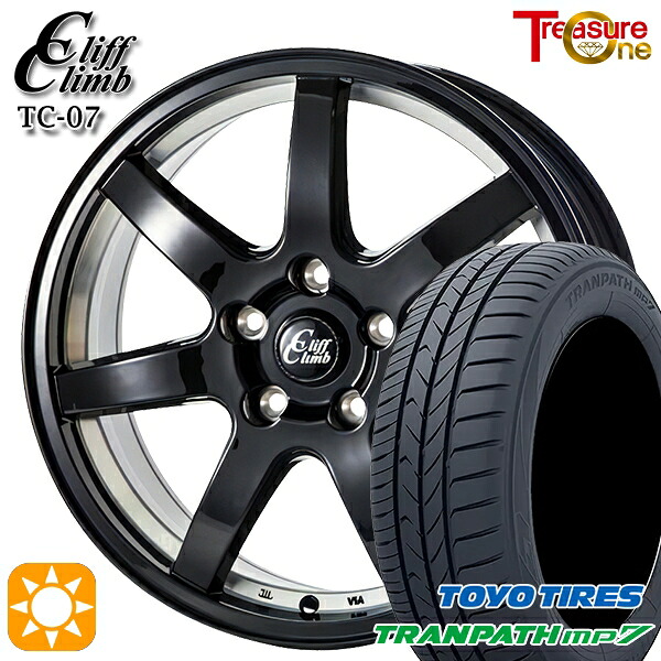 【取付対象】205/50R17 93V トーヨー トランパス mp7 トレジャーワン クリフクライム TC07 ブラックアンダーカット 17インチ 7.0J 5H100 サマータイヤホイールセット |格安タイヤホイールジャストパーツ