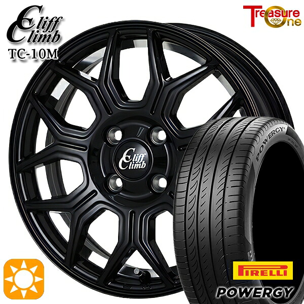 【取付対象】195/55R16 87V ピレリ パワジー トレジャーワン クリフクライム TC10M ブラックアンダーカットポリッシュ 16インチ 6.5J 4H100 サマータイヤホイールセット ｜格安タイヤホイールジャストパーツ 53,100円