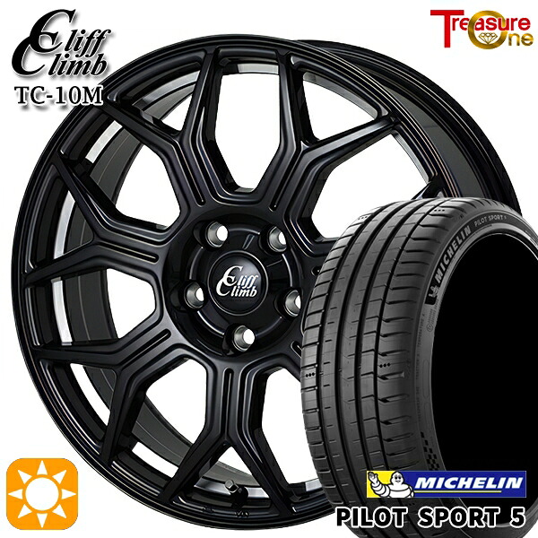 【取付対象】215/45R18 93Y XL ミシュラン パイロットスポーツ5 トレジャーワン クリフクライム TC10M ブラックアンダーカットポリッシュ 18インチ 7.0J 5H114.3 サマータイヤホイールセット |格安タイヤホイールジャストパーツ