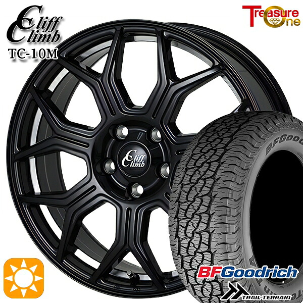 【取付対象】235/60R18 107H XL RBL BFグッドリッチ トレールテレーン トレジャーワン クリフクライム TC10M ブラックアンダーカットポリッシュ 18インチ 7.0J 5H114.3 サマータイヤホイールセット ｜格安タイヤホイールジャストパーツ