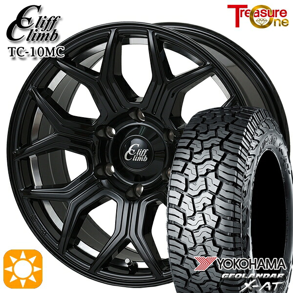 【取付対象】265/65R17 ヨコハマ ジオランダー X-AT G016 トレジャーワン クリフクライム TC10M ブラックアンダーカットポリッシュ 17インチ 8.0J 6H139.7 サマータイヤホイールセット