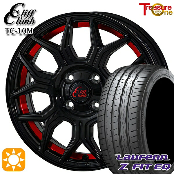 【取付対象】215/45R18 93Y XL ラウフェン Z FIT EQ LK03 トレジャーワン クリフクライム TC10M BUC/RED 18インチ 7.0J 4H100 +46 サマータイヤホイールセット