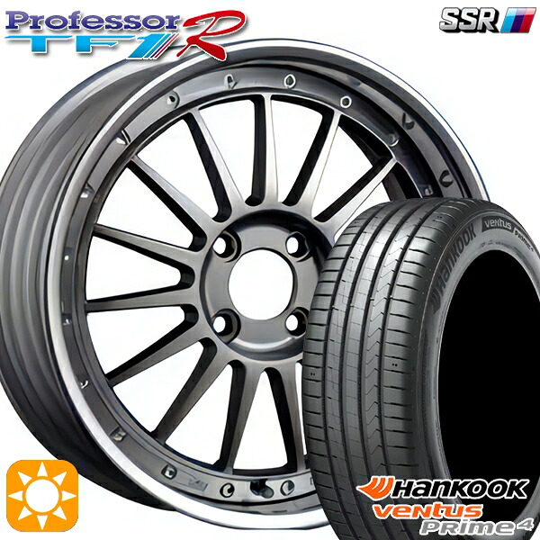 【取付対象】195/50R16 88V XL ハンコック veNtus PRime4 K135 SSR プロフェッサー TF1R チタンシルバー 16インチ 6.0J 4H100 サマータイヤホイールセット