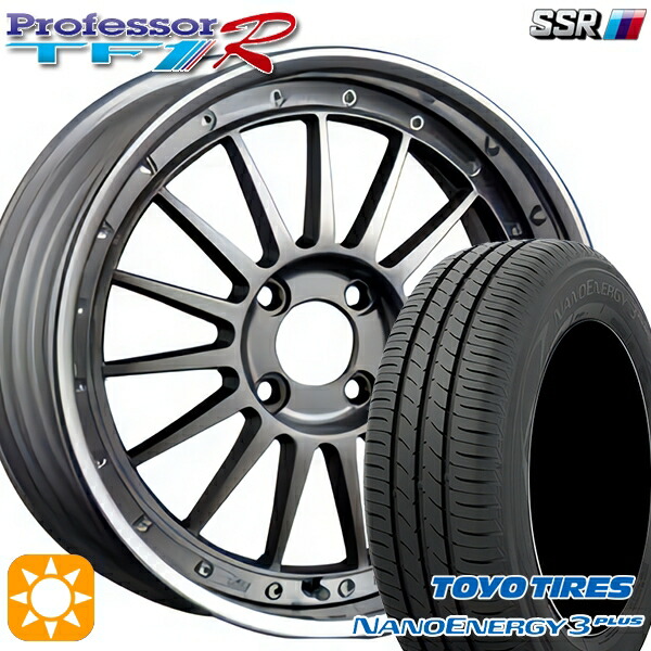 【取付対象】195/45R16 80W トーヨー ナノエナジー3プラス SSR プロフェッサー TF1R チタンシルバー 16インチ 6.0J 4H100 サマータイヤホイールセット |格安タイヤホイールジャストパーツ