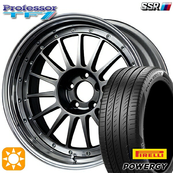【取付対象】225/45R19 96W XL ピレリ パワジー SSR プロフェッサー TF1 チタンシルバー 19インチ 8.0J 5H114.3 新品 サマータイヤホイール 4本セット 送料無料