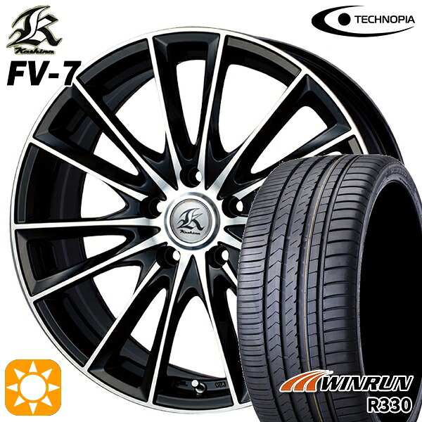 【取付対象】245/45R20 103W XL ウィンラン R330 テクノピア カシーナ FV7 ブラックポリッシュ 20インチ 8.5J 5H114.3 サマータイヤホイールセット |格安タイヤホイールジャストパーツ