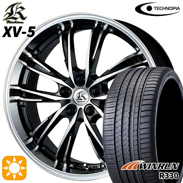 【取付対象】245/45R20 103W XL ウィンラン R330 テクノピア カシーナ XV5 ブラックポリッシュ 20インチ 8.5J 5H114.3 サマータイヤホイールセット |格安タイヤホイールジャストパーツ