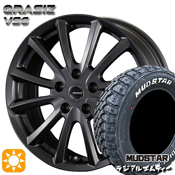 【取付対象】215/60R16 99T XL マッドスター ラジアル M/T ホワイトレター コーセイ クレイシズ VS6 ガンメタリック 16インチ 6.5J 5H114.3 サマータイヤホイールセット