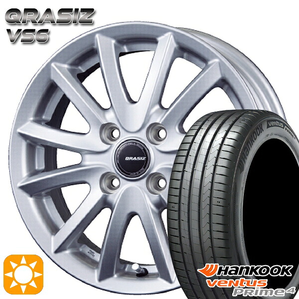 【取付対象】185/55R16 83H ハンコック veNtus PRime4 K135 コーセイ クレイシズ VS6 シルバー 16インチ 6.0J 4H100 サマータイヤホイールセット